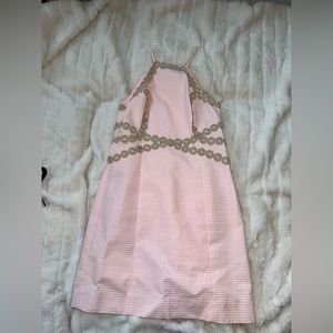 Lilly Pulitzer Pink Gold Dress Size 2